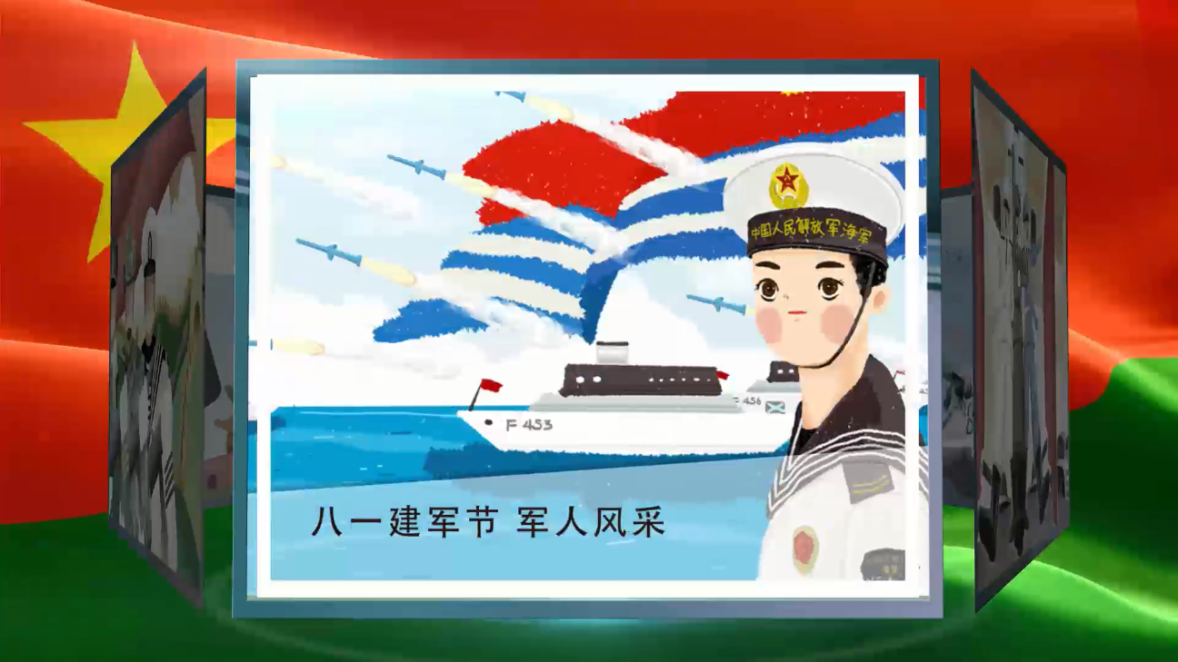 建军节军人风采图文展示AE模板视频的预览图