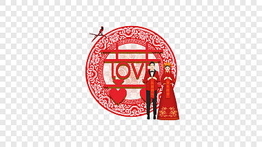 唯美喜庆中国风喜字婚礼婚庆ae模板视频的预览图