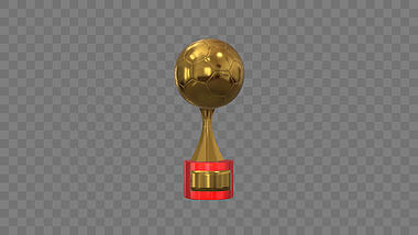 大气金色足球奖杯ae模板视频的预览图