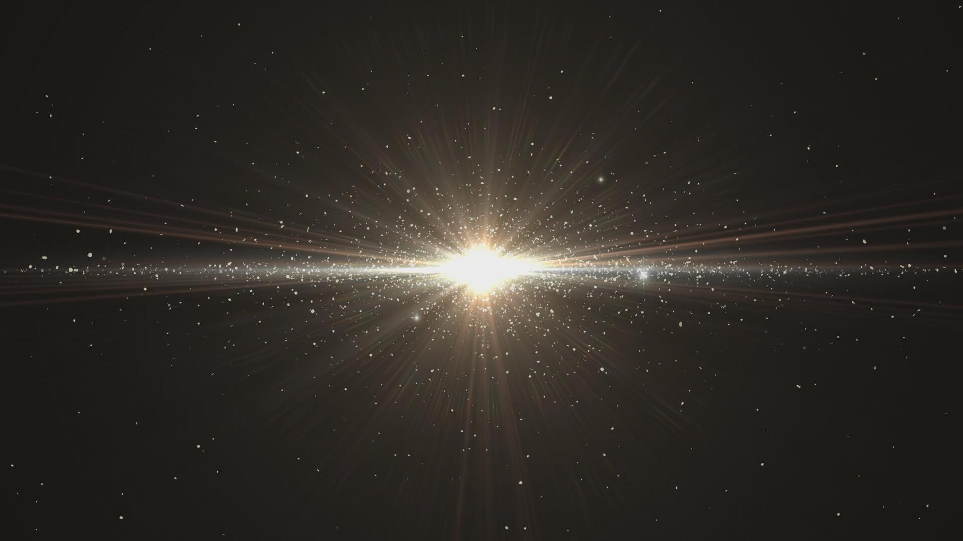 炫酷金色光点闪耀粒子爆炸视频素材视频的预览图