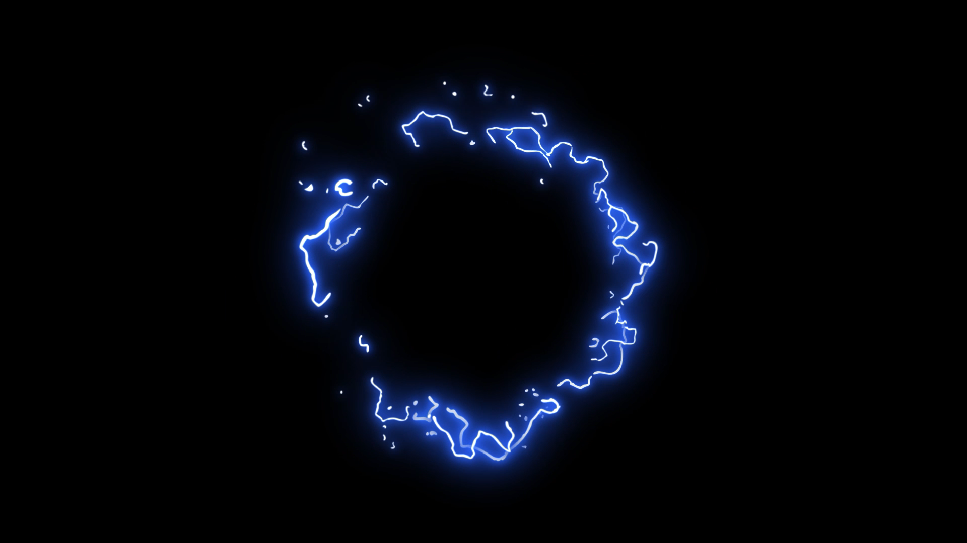MG动画蓝色游戏电光元素装饰视频的预览图