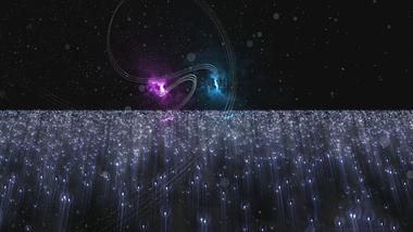 宇宙粒子光球三维空间穿梭视频素材视频的预览图