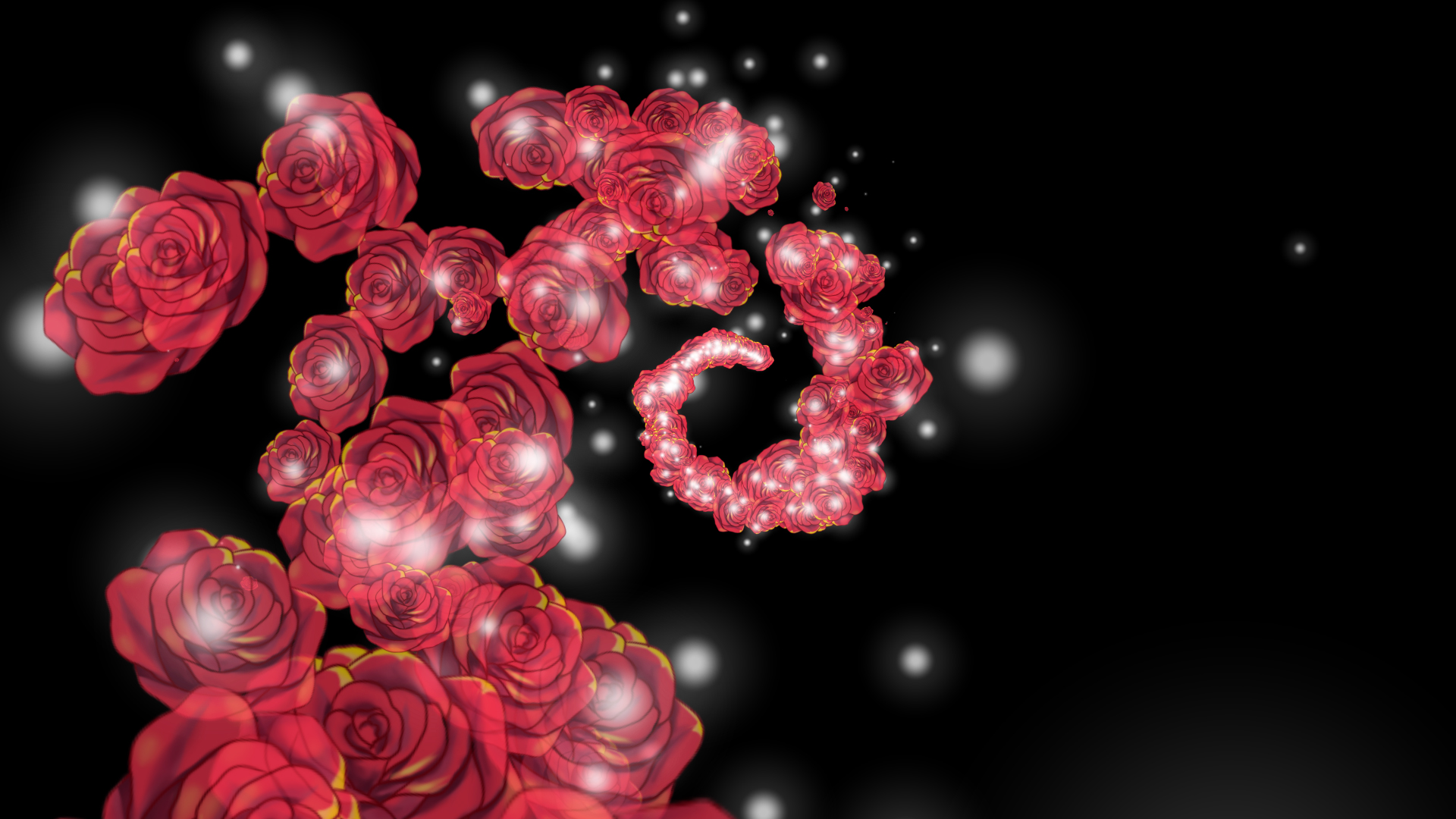 唯美玫瑰花旋转粒子透明通道视频素材视频的预览图