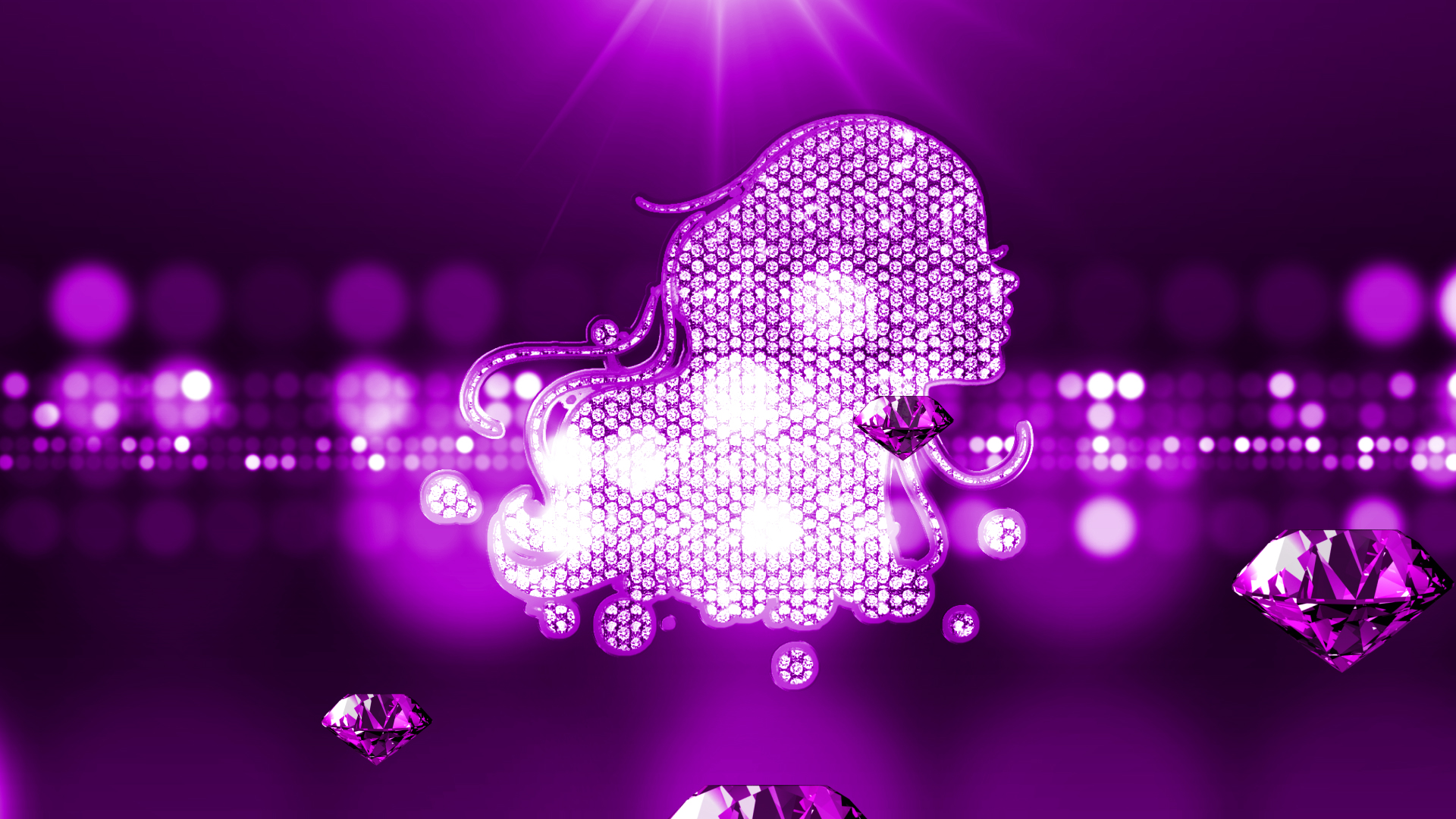 浪漫大气紫色钻石三八女神节ae模板视频的预览图