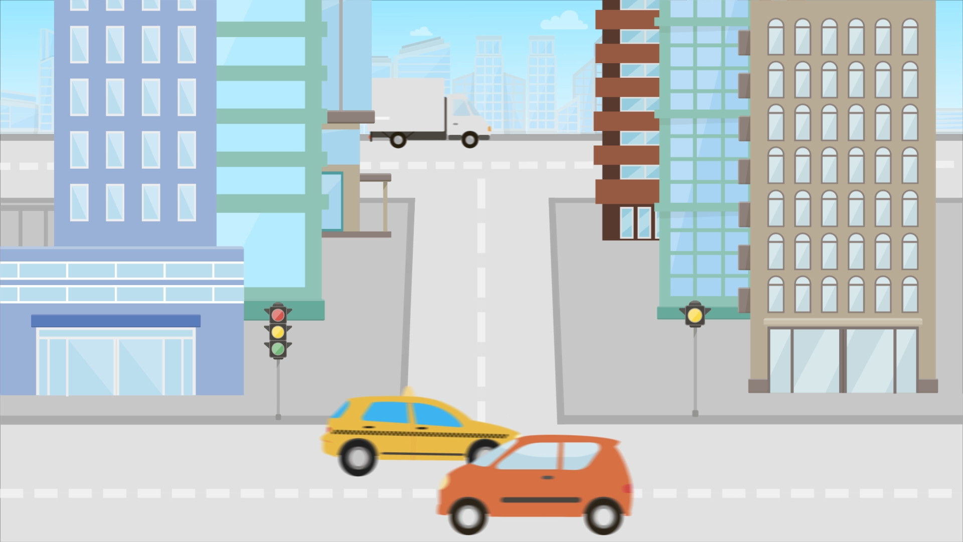 MG动画配件场景之城市街景视频的预览图