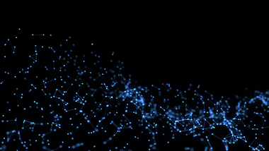蓝色科技感粒子飘动后期装饰挂件视频的预览图