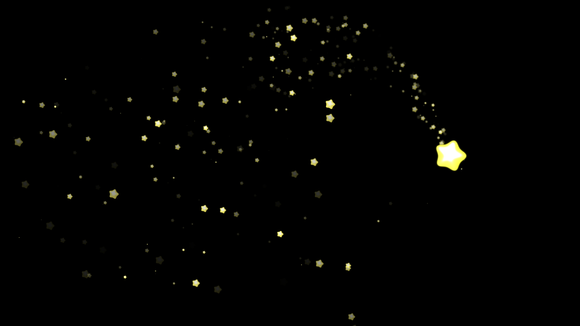 炫酷星星粒子拖尾划过透明通道视频素材视频的预览图