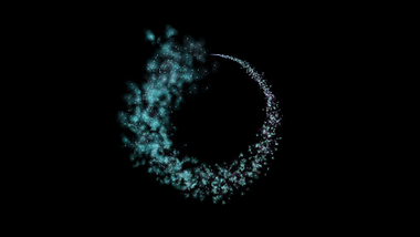 蓝色粒子带通道梦幻转圈背景视频视频的预览图