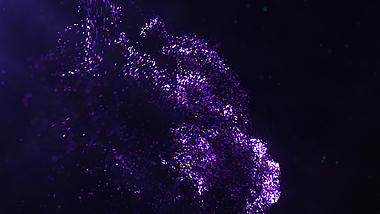 唯美梦幻紫色粒子光效ae模板视频的预览图