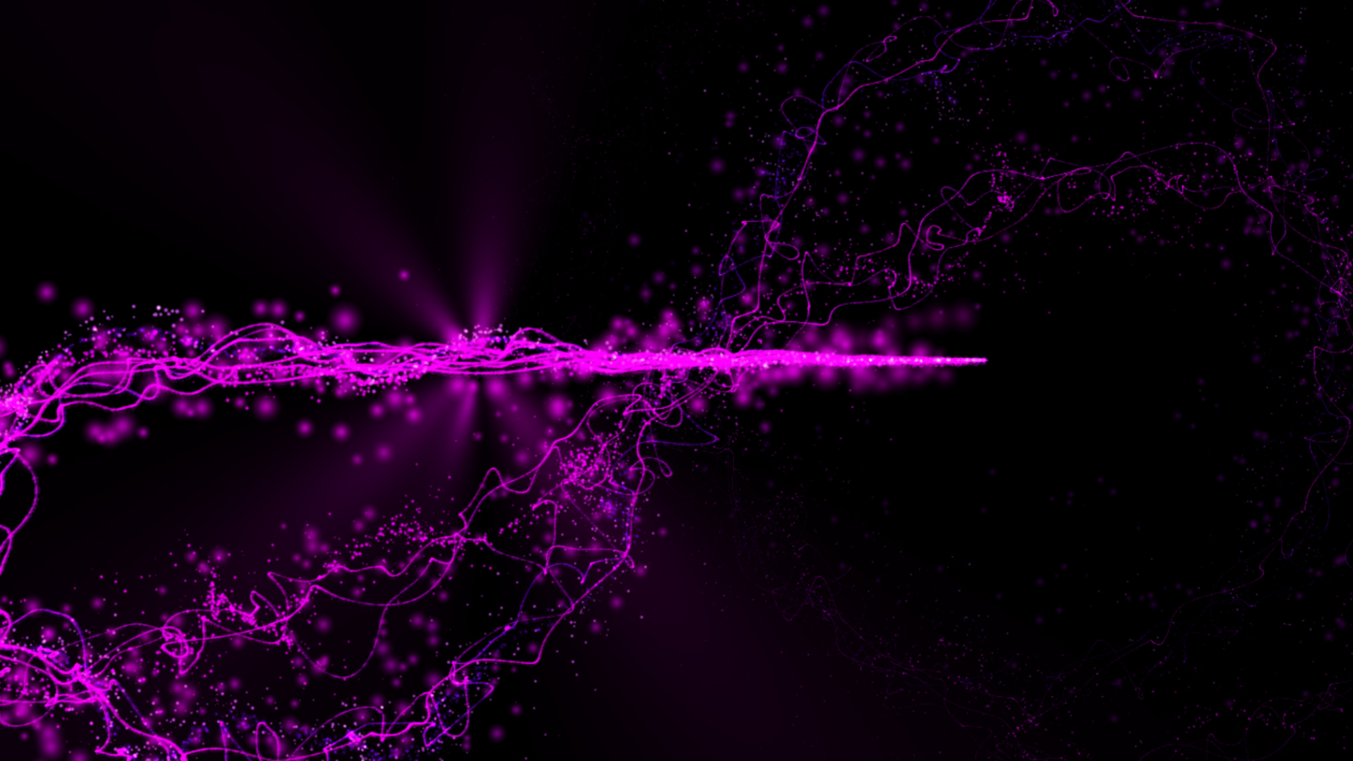 炫酷紫色粒子光线游走划过透明通道视频素材视频的预览图