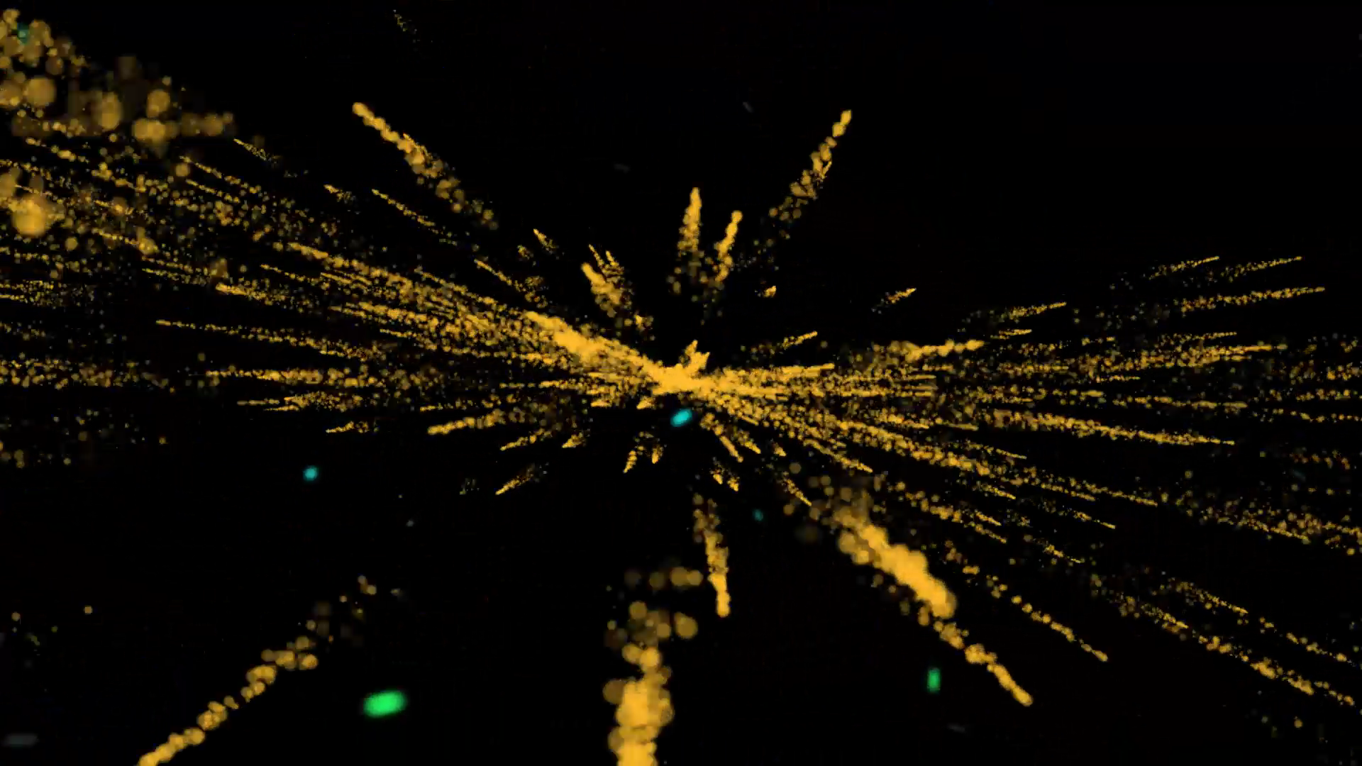 金色粒子爆炸散射带透明通道后期特效视频的预览图