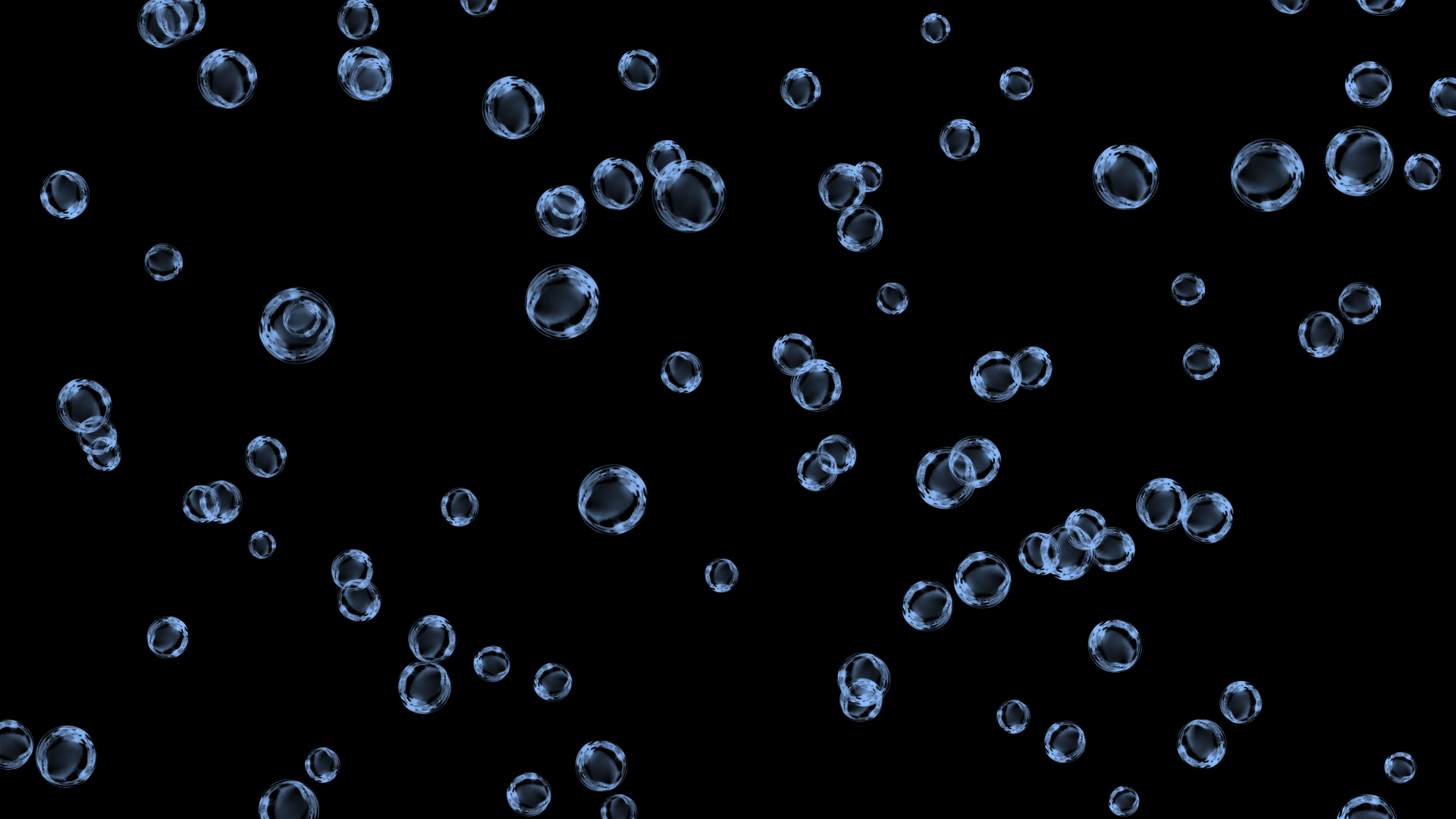 唯美蓝色气泡小球飘落透明通道视频素材视频的预览图