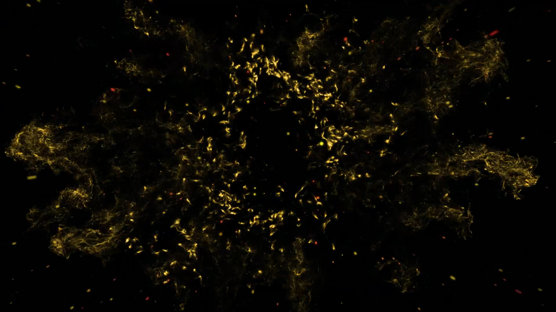创意金色粒子爆炸烟雾冲击波视频的预览图