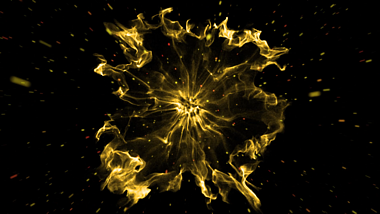 创意金色粒子爆炸烟雾冲击波01视频的预览图