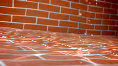大气三维水流砖墙背景ae模板视频的预览图