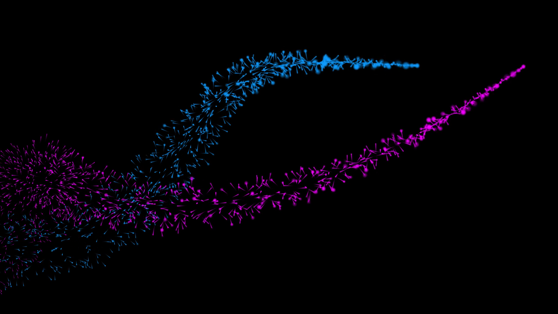 蓝紫色光线粒子AE模板视频的预览图
