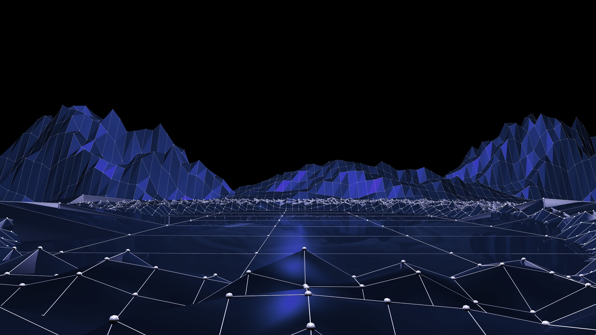 蓝色三维立体科技粒子晶格动态背景视频的预览图