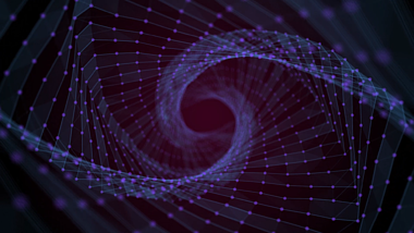 紫色科技感点线面粒子阵列空间旋转动态背景视频的预览图