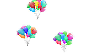 清新优雅彩色气球ae模板视频的预览图