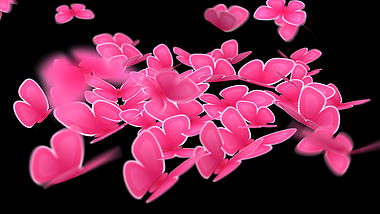 唯美粉色蝴蝶成群飞舞ae模板视频的预览图