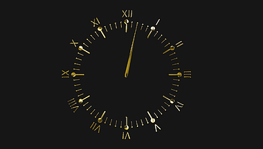 金色大气时钟转动后期应用动态元素效果视频的预览图