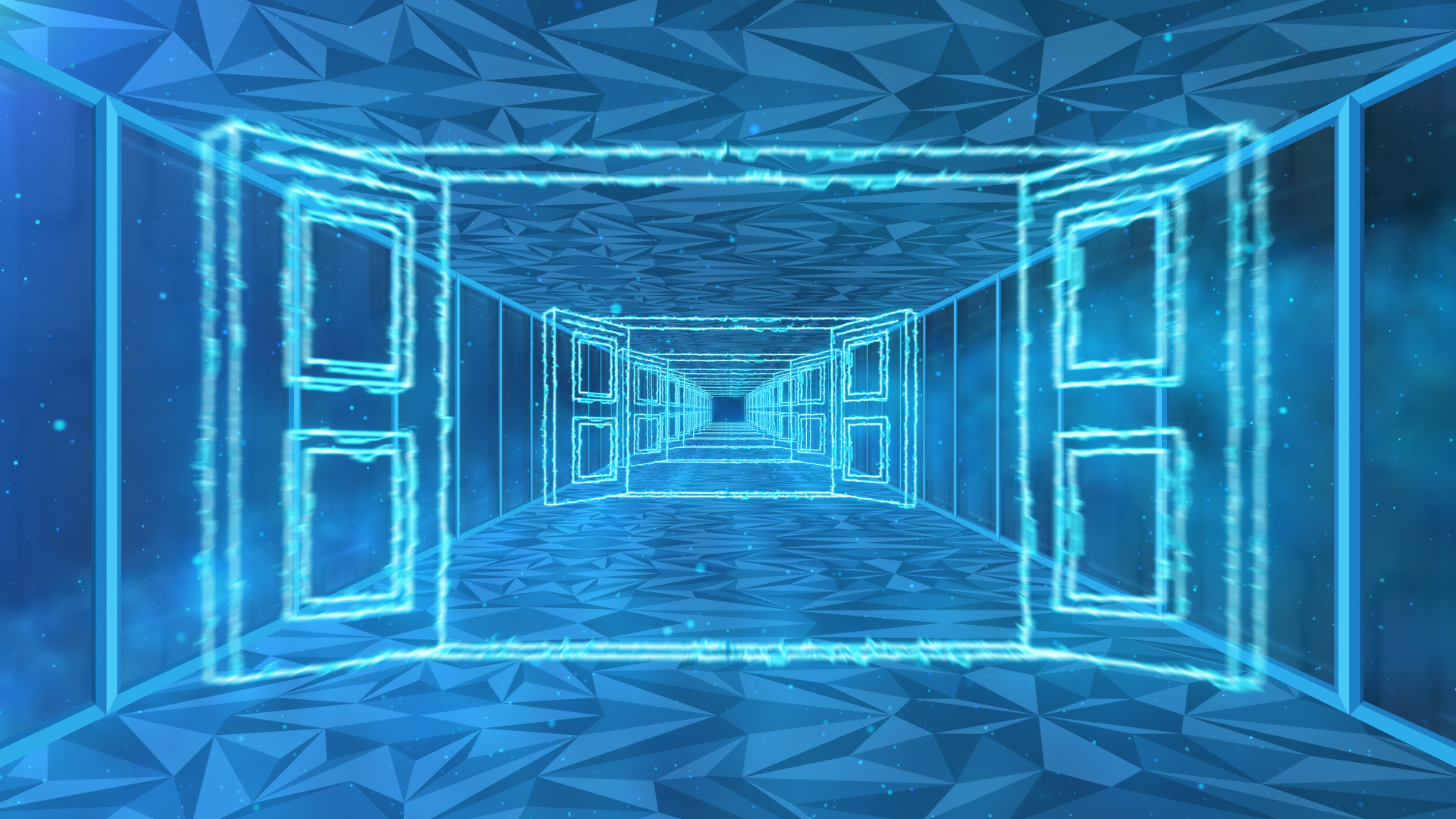 大气蓝色科技感隧道延展循环动态背景视频的预览图