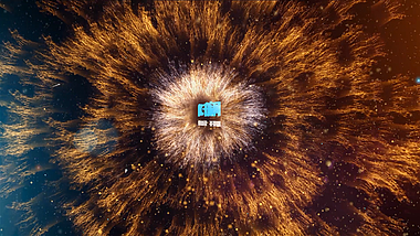 炫酷三维场景内粒子爆炸Logo演绎视频的预览图