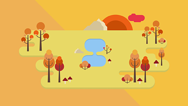 模块化动态秋天场景动画AE模板视频的预览图