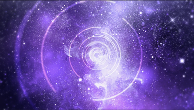 紫色唯美星空星轨旋转动态视频背景视频的预览图