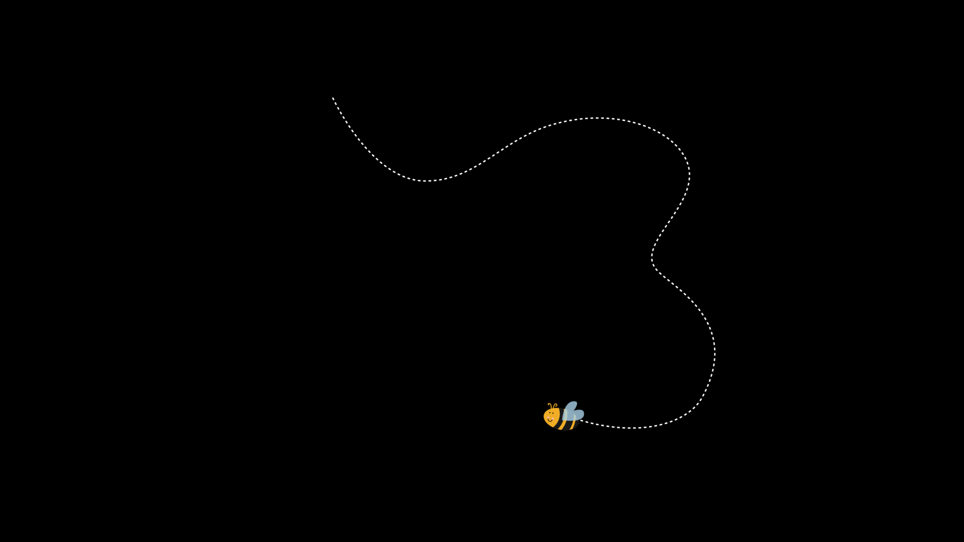 可爱卡通蜜蜂飞行ae模板视频的预览图