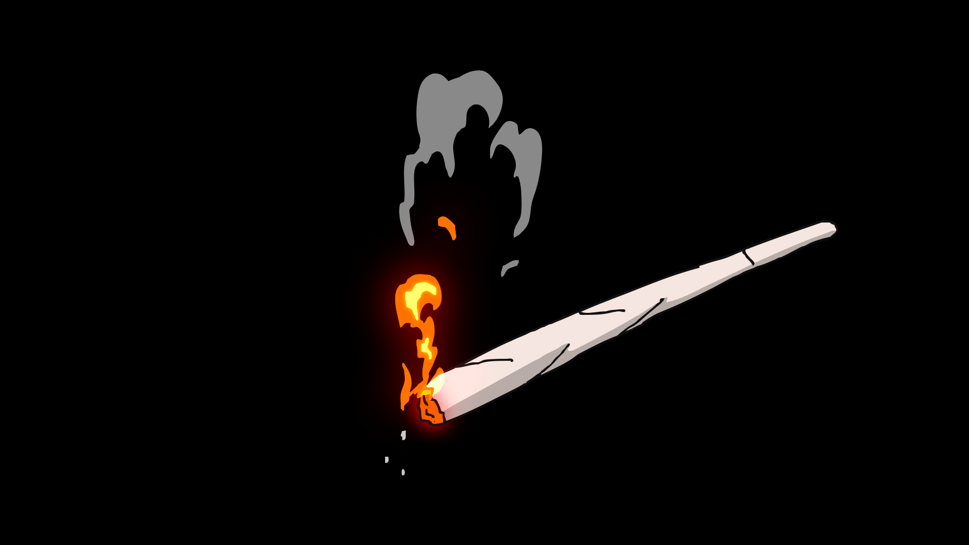 卡通复古烟卷燃烧表情弹幕动画透明通道视频的预览图
