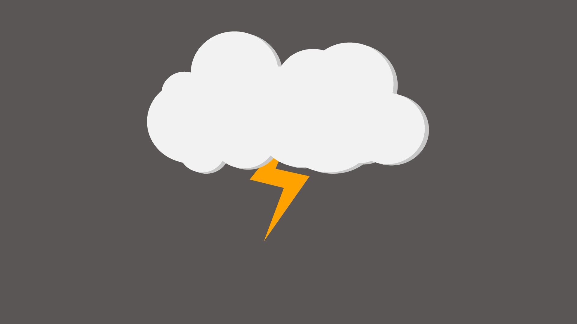 卡通云朵打雷天气动画透明通道视频素材视频的预览图