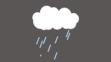 卡通云朵下雨天气气象动画透明通道视频素材视频的预览图