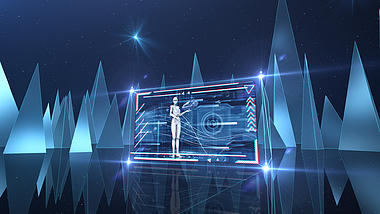 蓝色科技质感图片AE模板视频的预览图