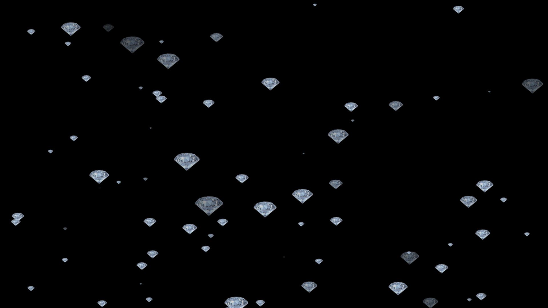 无数钻石闪烁透明通道背景视频素材视频的预览图
