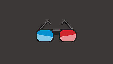 卡通闪亮3d眼镜弹跳动画弹幕透明通道视频的预览图