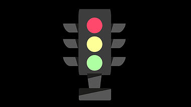 卡通交通红绿灯闪灯路标动画透明通道视频的预览图