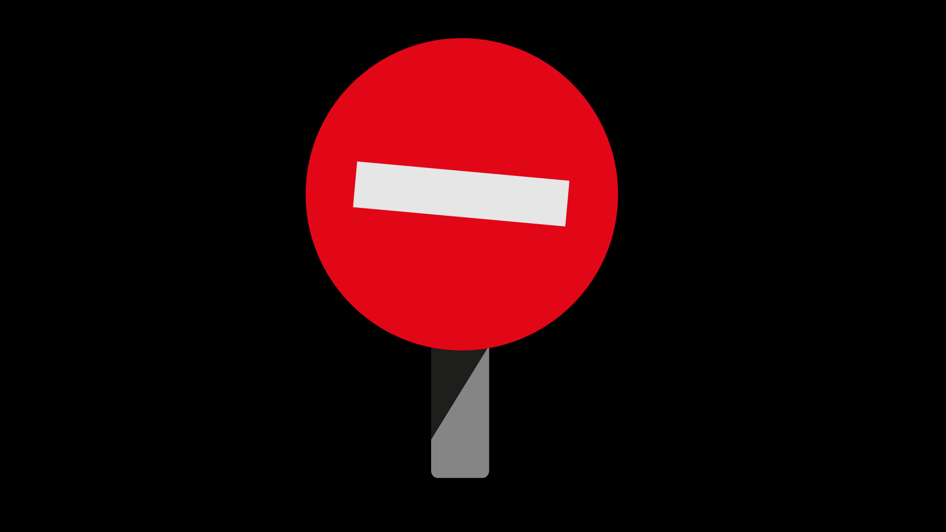 卡通交通路牌禁止通行弹跳动画弹幕视频的预览图
