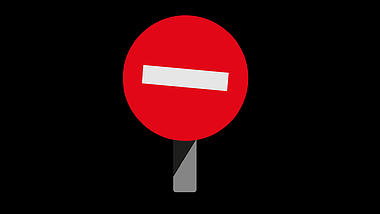 卡通交通路牌禁止通行弹跳动画弹幕视频的预览图