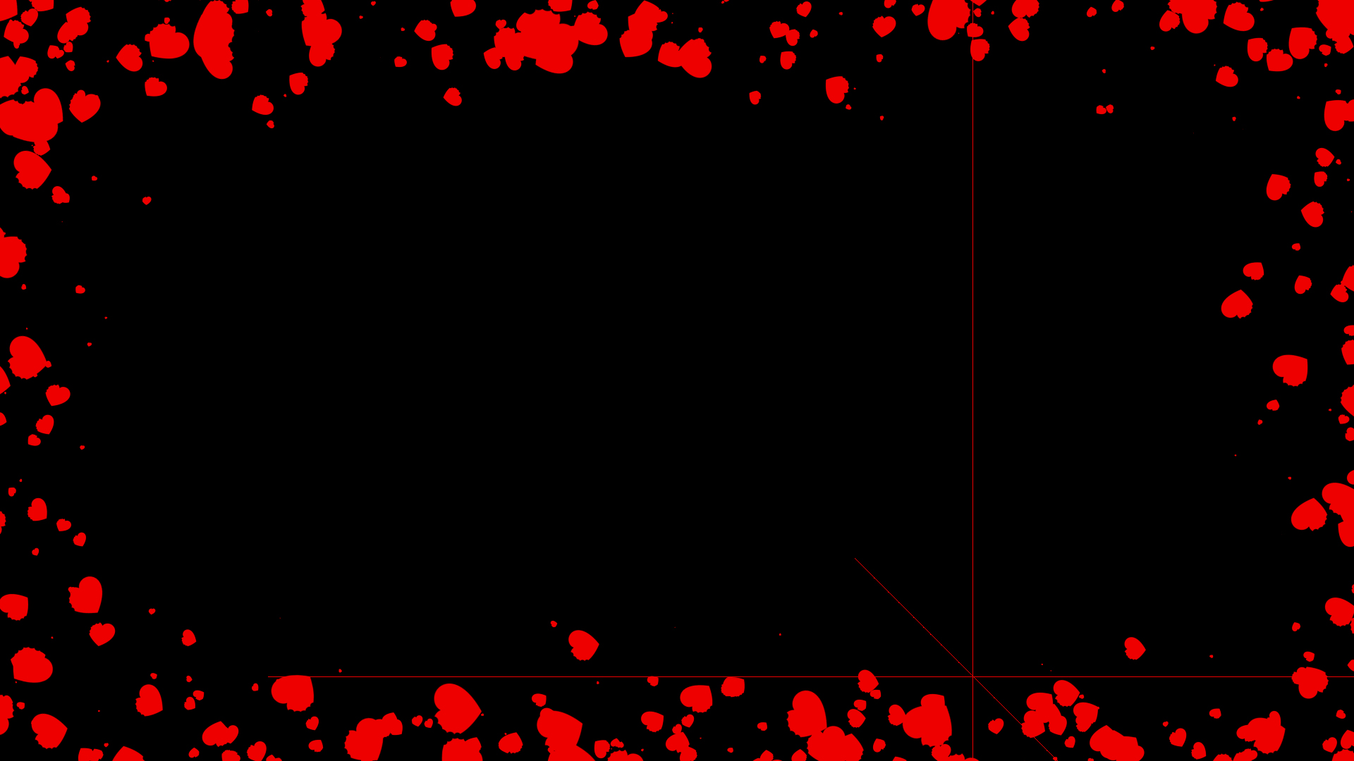 红色爱心粒子边框透明通道视频素材视频的预览图