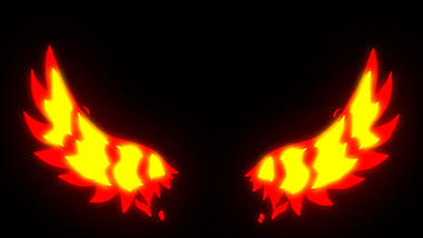 炫酷火焰翅膀燃烧动画透明通道视频素材视频的预览图