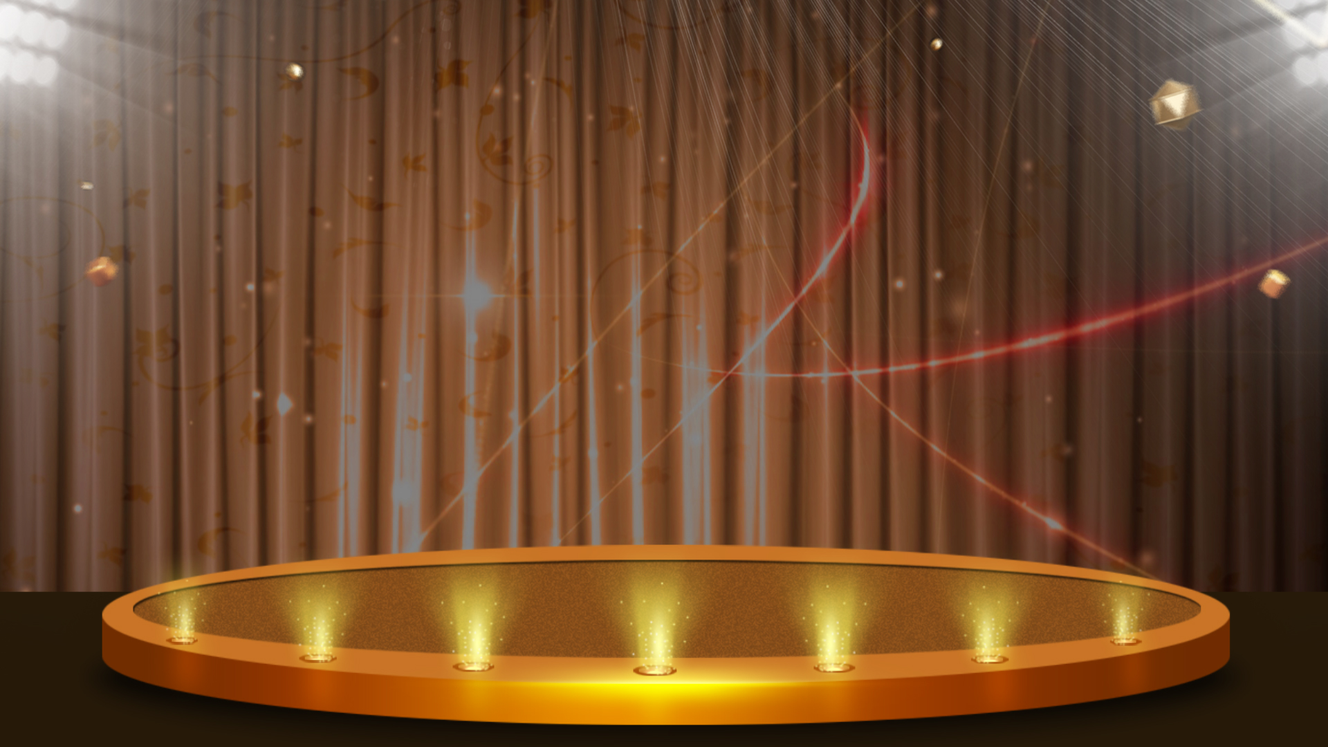 大气金色舞台背景ae模板视频的预览图