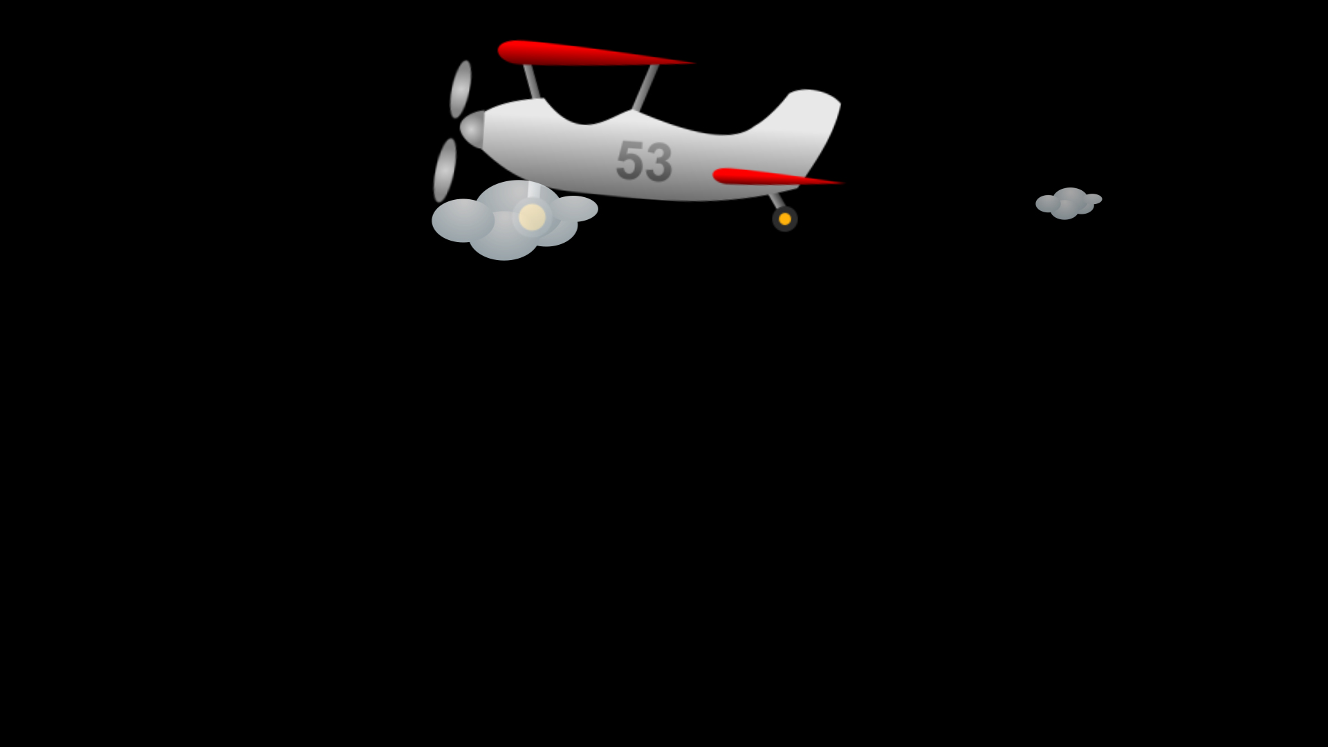 可爱白色小飞机动画ae模板视频的预览图
