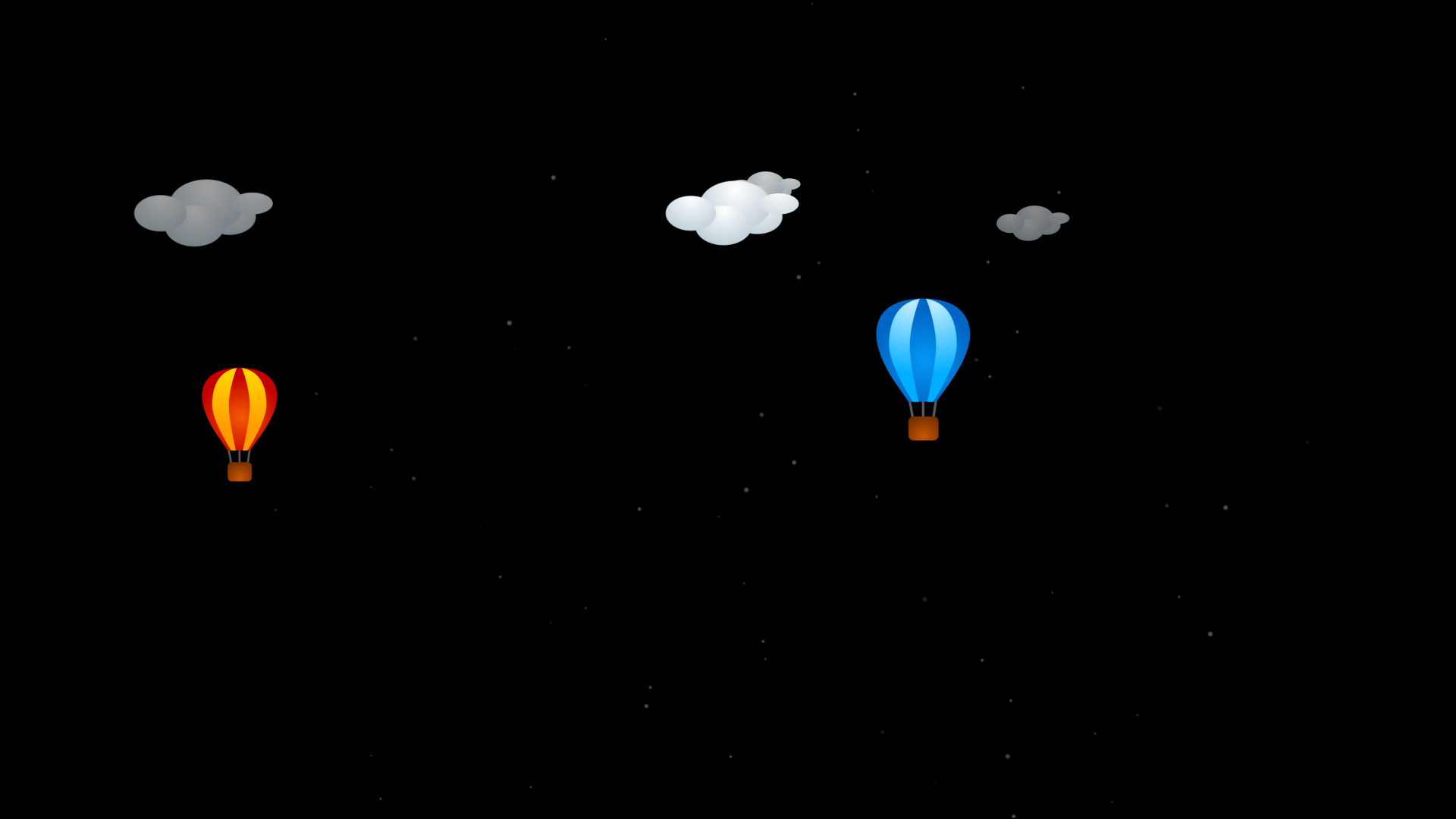 多彩漂浮热气球ae模板视频的预览图