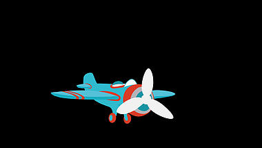 可爱小飞机后期挂件ae模板视频的预览图