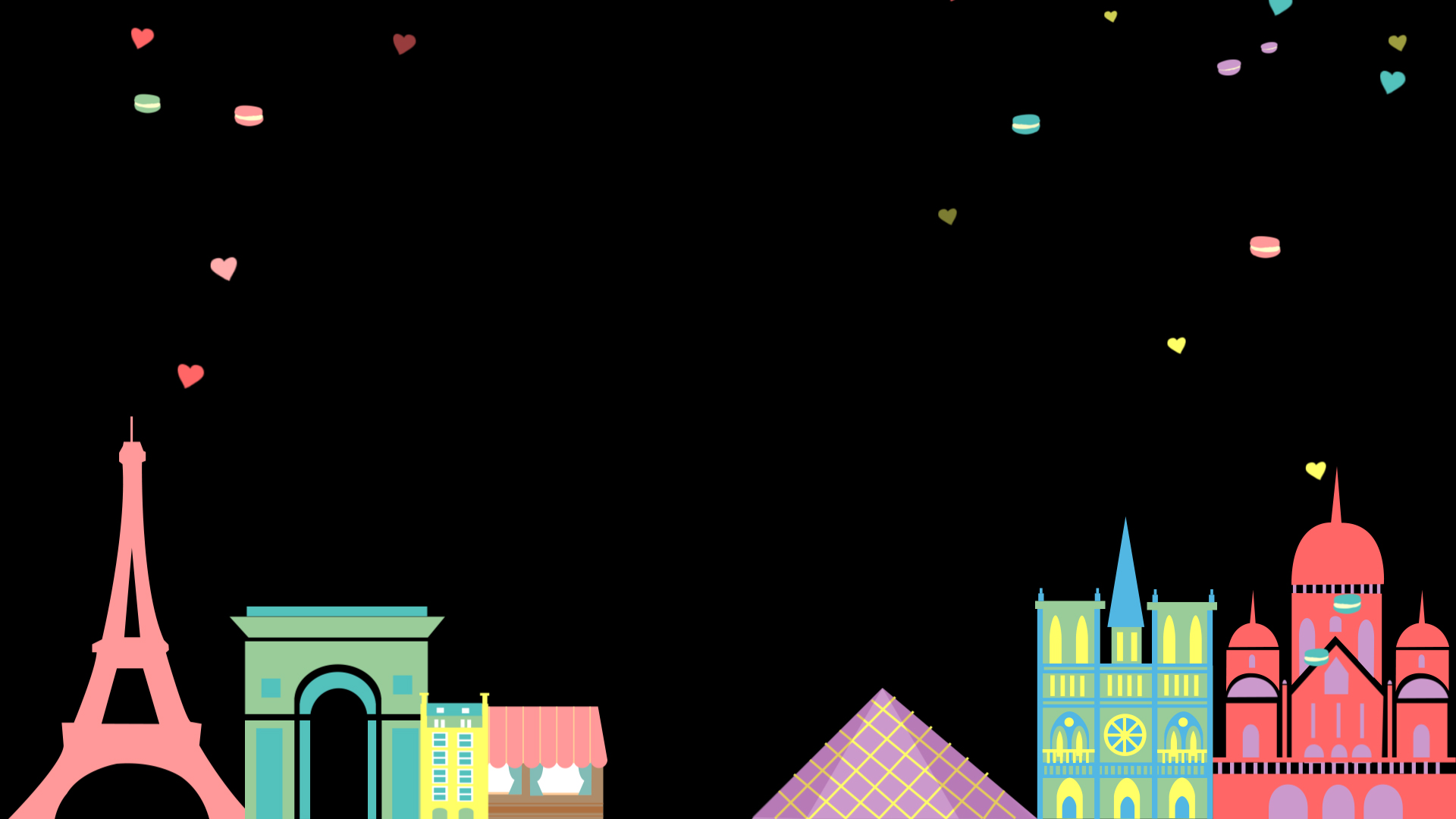 浪漫城市爱心动画素材ae模板视频的预览图