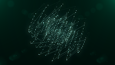 绿色科技感线条粒子动态背景视频视频的预览图