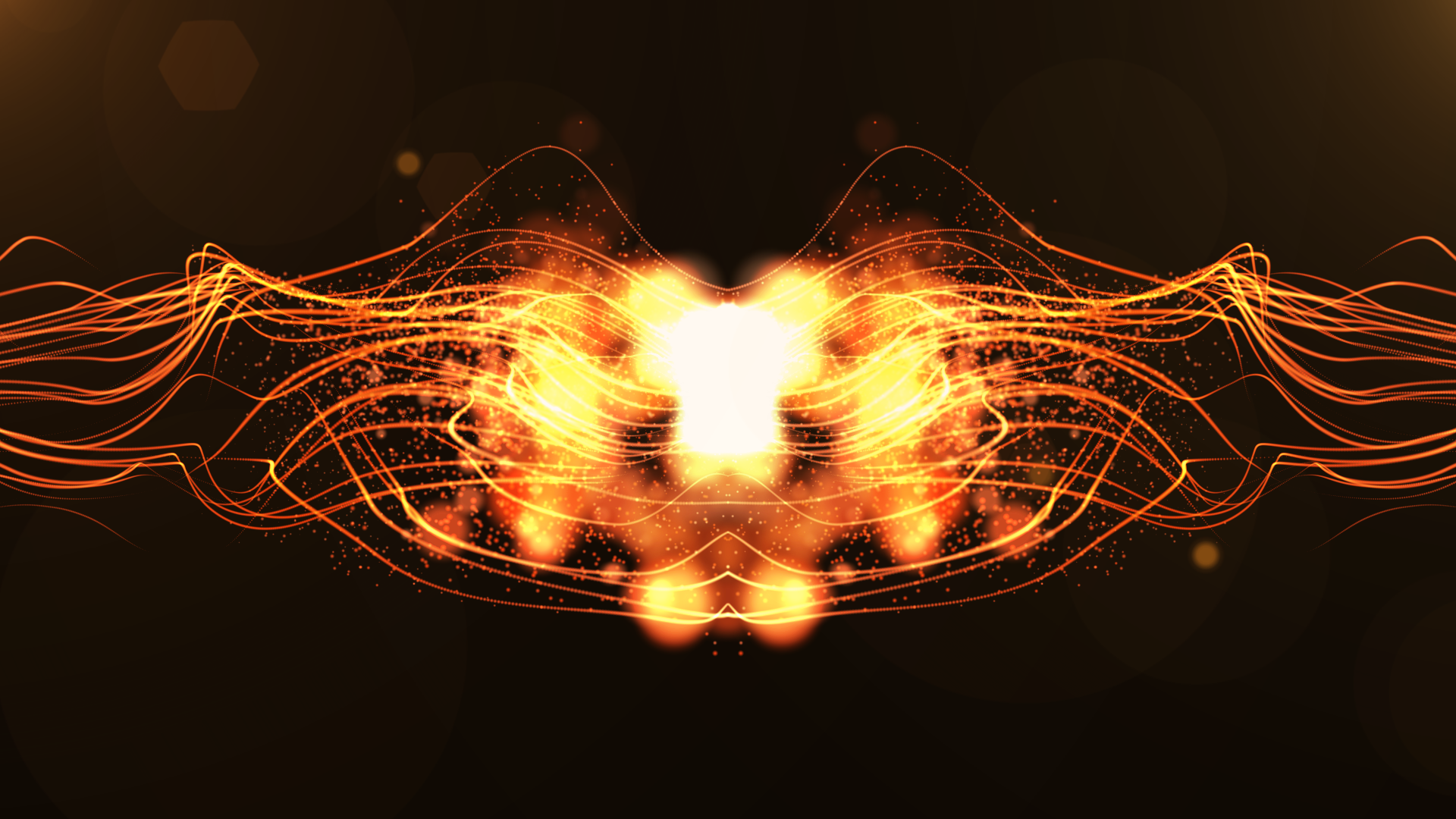 黄色粒子梦幻背景视频视频的预览图