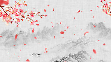 唯美中国风山水背景ae模板视频的预览图