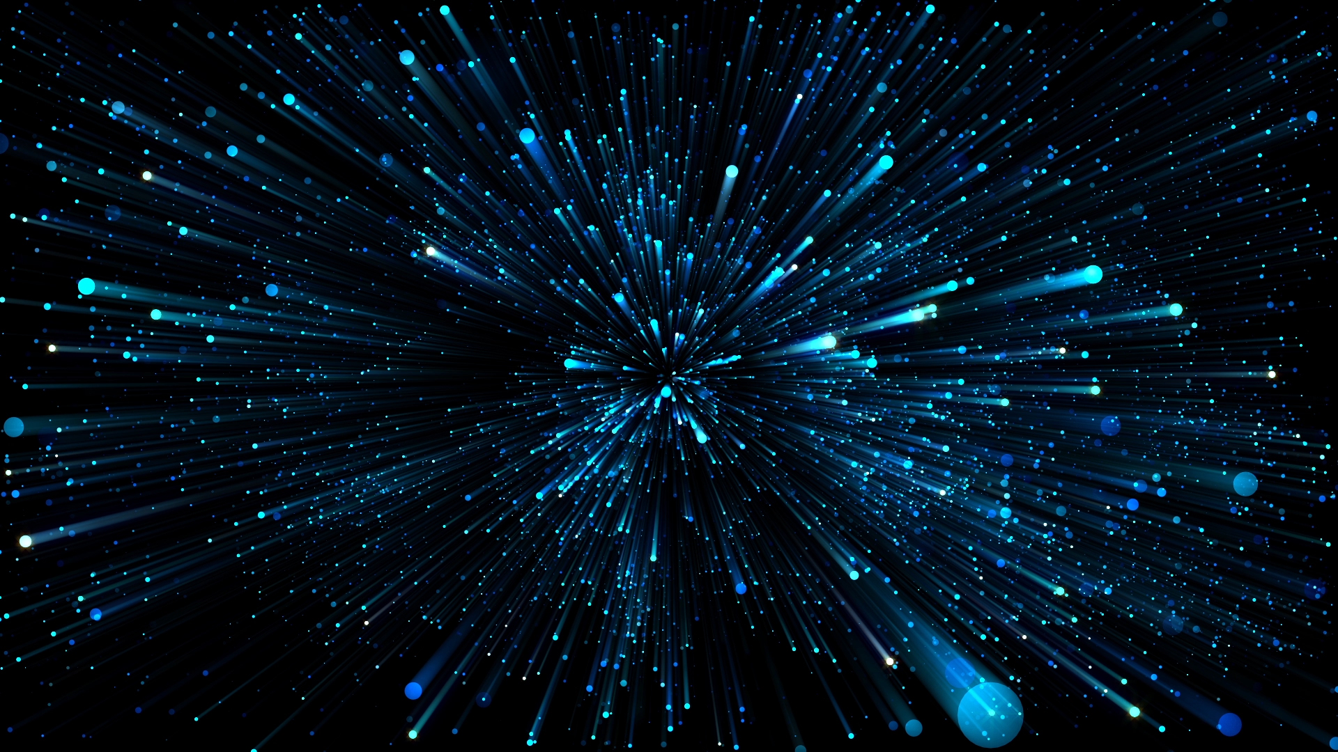 炫酷蓝色光斑粒子光条推进背景视频素材视频的预览图